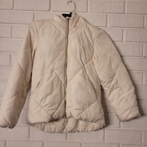 Girls Sz L 10/12 Puffer Faux Fur Lined Coat